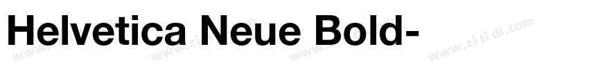 Helvetica Neue Bold字体转换